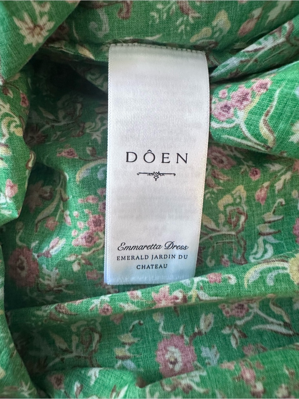 Doen Emmaretta in Emerald Jardin Du Chateau Size Large NWT (Slight Flaw) - Picture 9 of 13